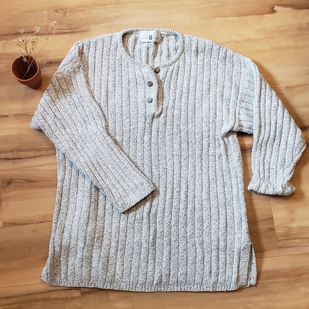 Chunky knit tunic sweater sz M